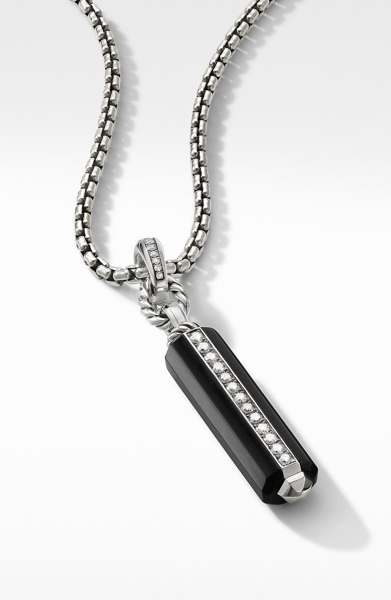 David Yurman Lexington Small Barrel Pendant with Diamonds, Alternate, color, 