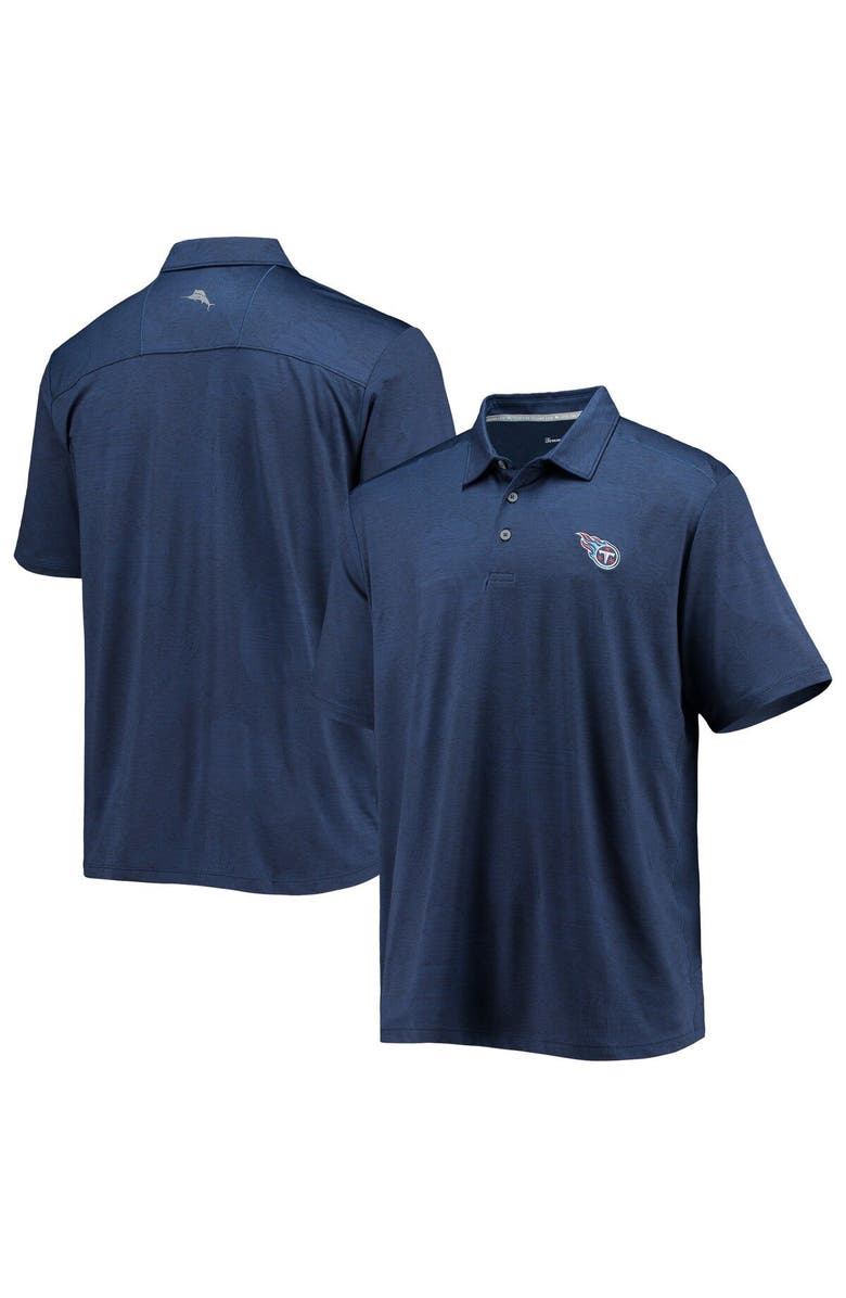 Tommy Bahama Men's Tommy Bahama Navy Tennessee Titans Palm Coast Delray Frond Allover IslandZone Polo, Main, color,