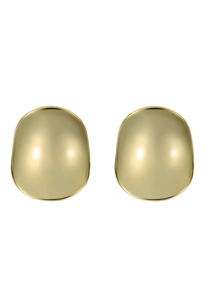 Conya Concave Large Stud Earrings, Alternate, color, METALLIC GOLD