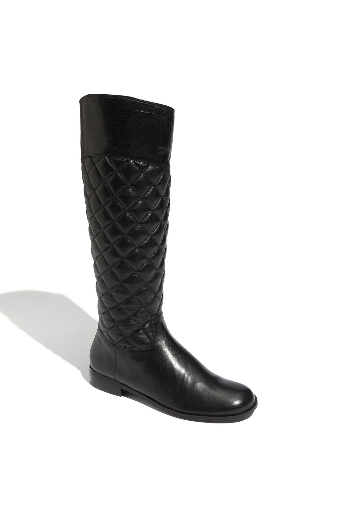 'San Angelo' Quilted Boot, Main, color, BLACK