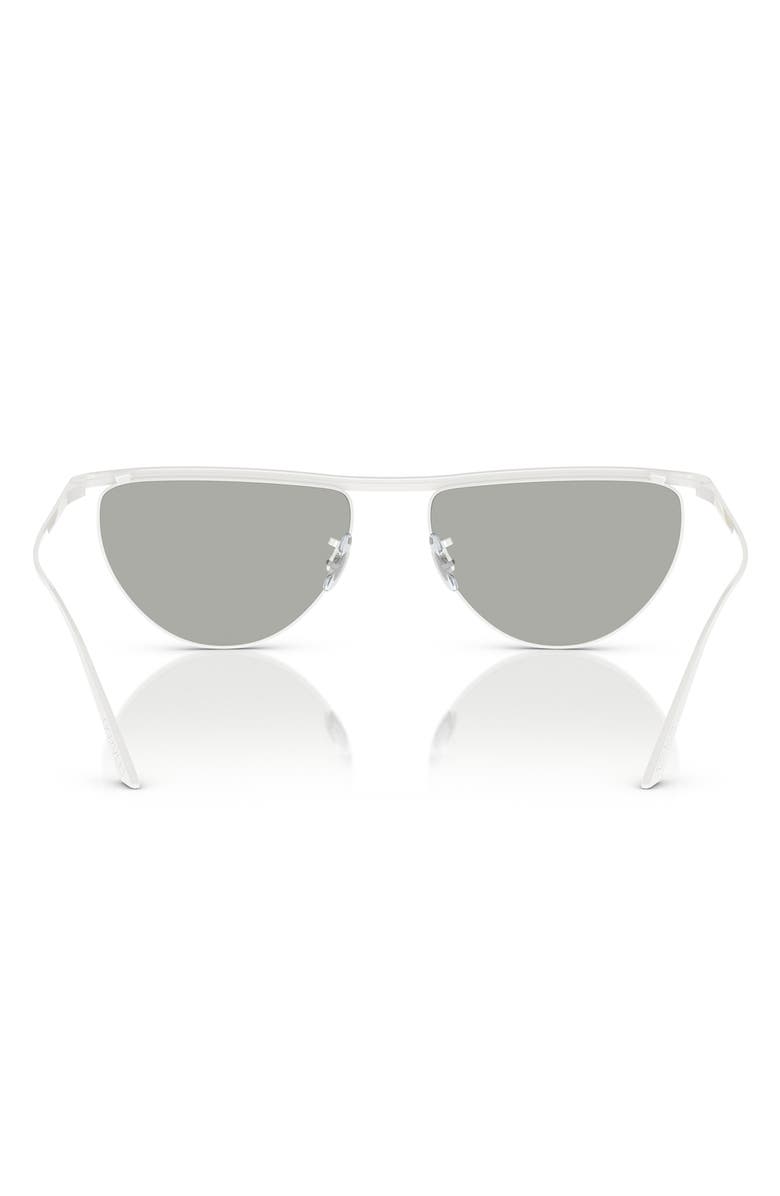 Oliver Peoples x KHAITE 56mm Mirrored Irregular Sunglasses, Alternate, color, Silver Mirror