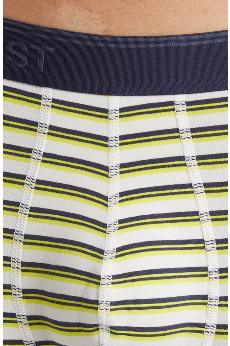 4-Pack No-Show Stretch Trunks, Alternate, color, BLUE NAVY MATTE GREEN STRIPE