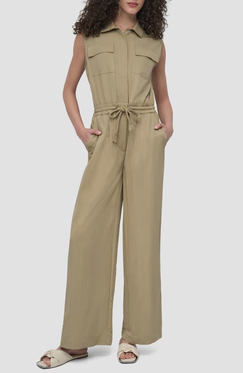 DKNY DKNY SLEEVELESS TWILL JUMPSUIT