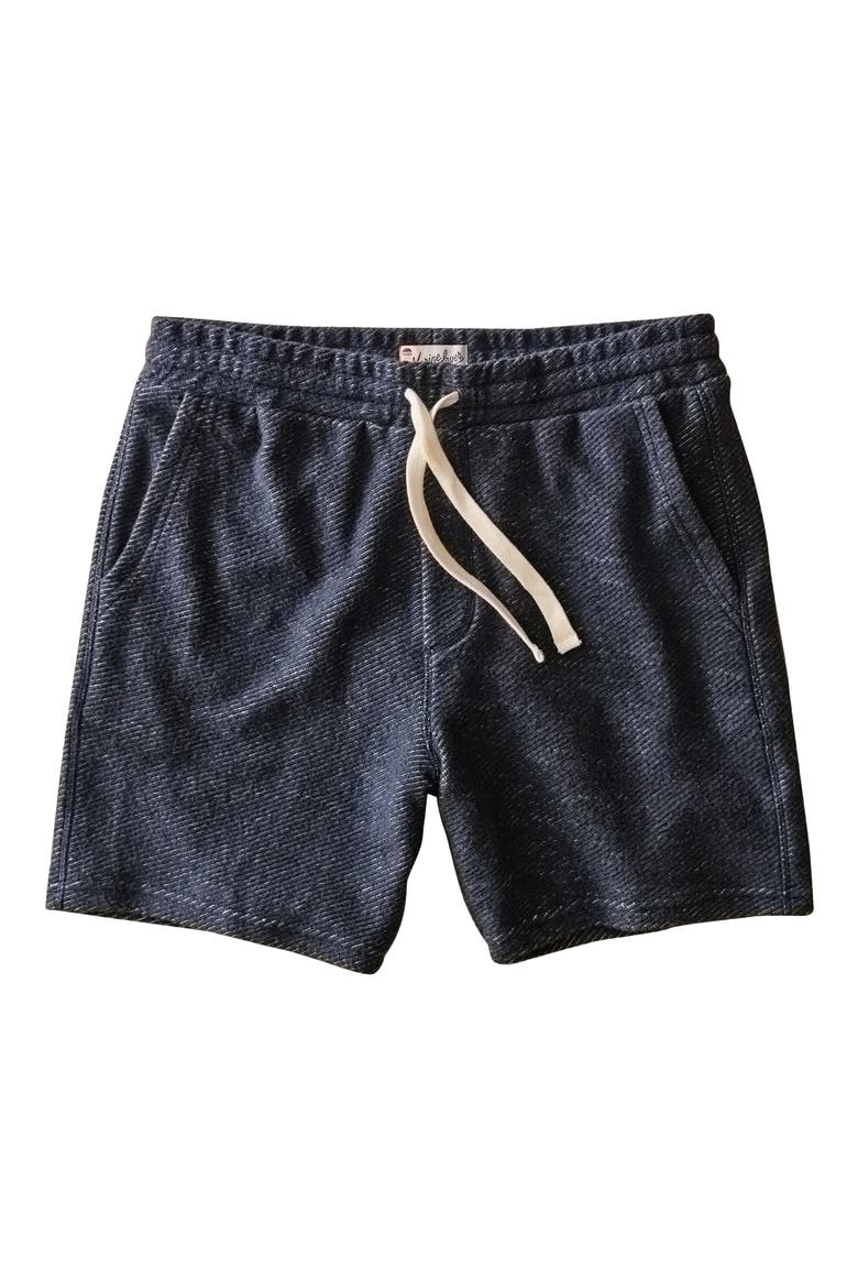 Portola Beach 6-Inch Organic Cotton Twill Drawstring Shorts, Alternate, color, NAVY/ WHITE