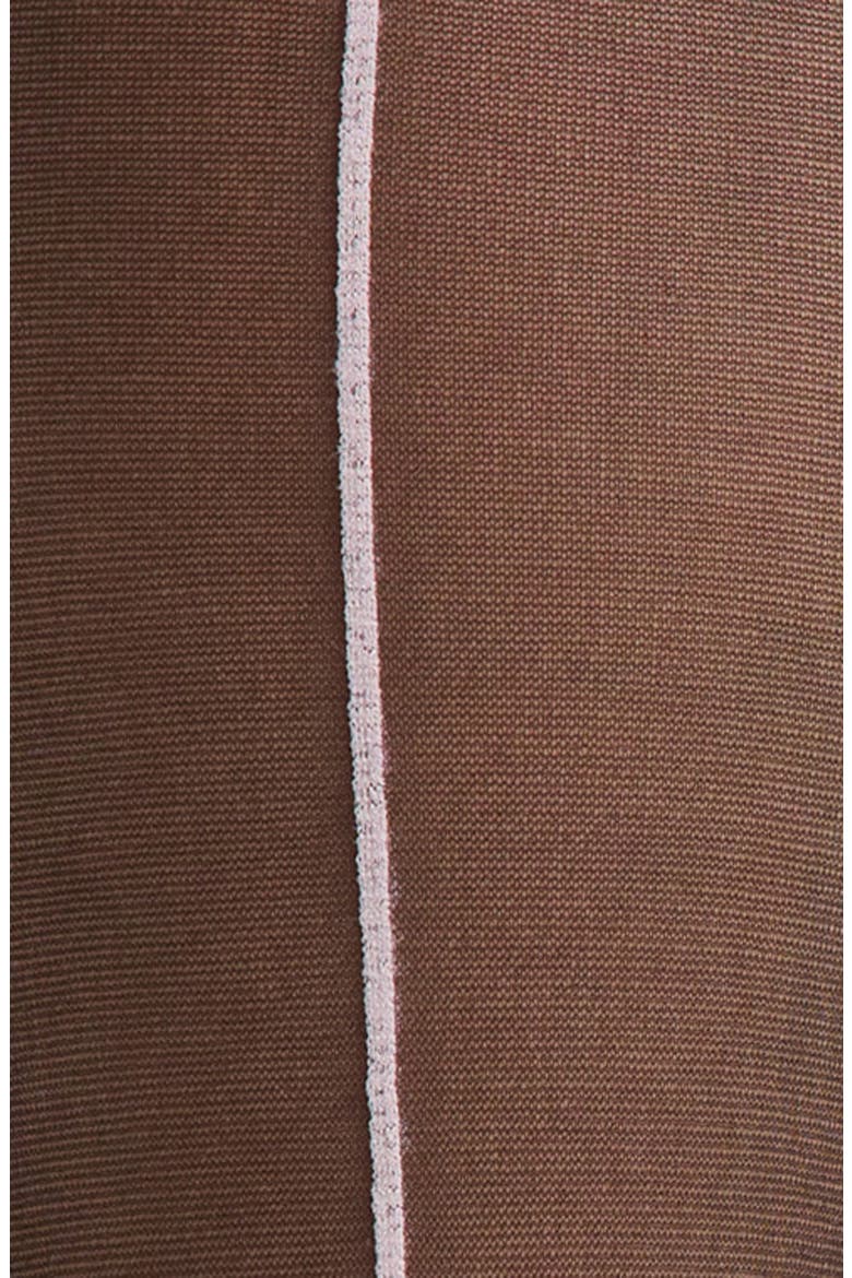 Semisheer Back Seam Knee High Socks, Alternate, color, BLACK- PINK WISP