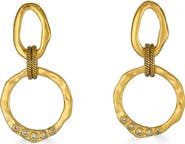 Loni Paul Jewelry Large Sculpted Circle Drop Earrings
