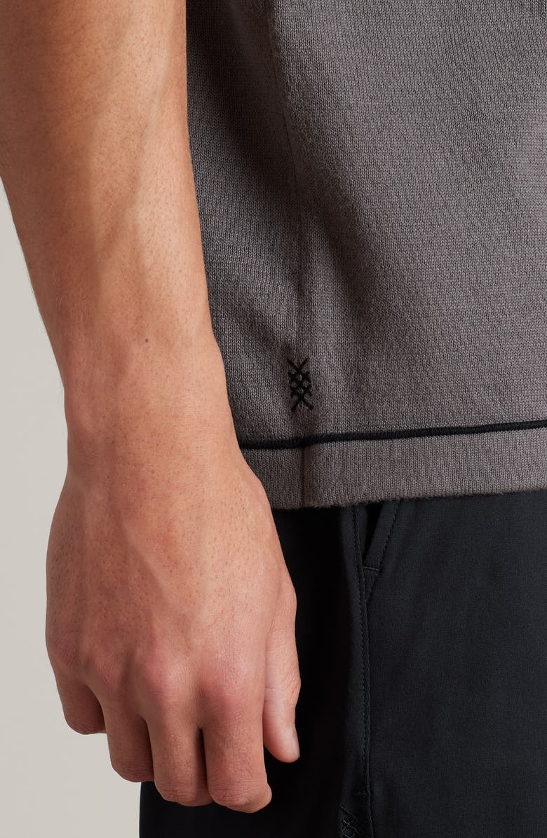 Rhone Compass Knit T-Shirt, Alternate, color, Smoke/ Black