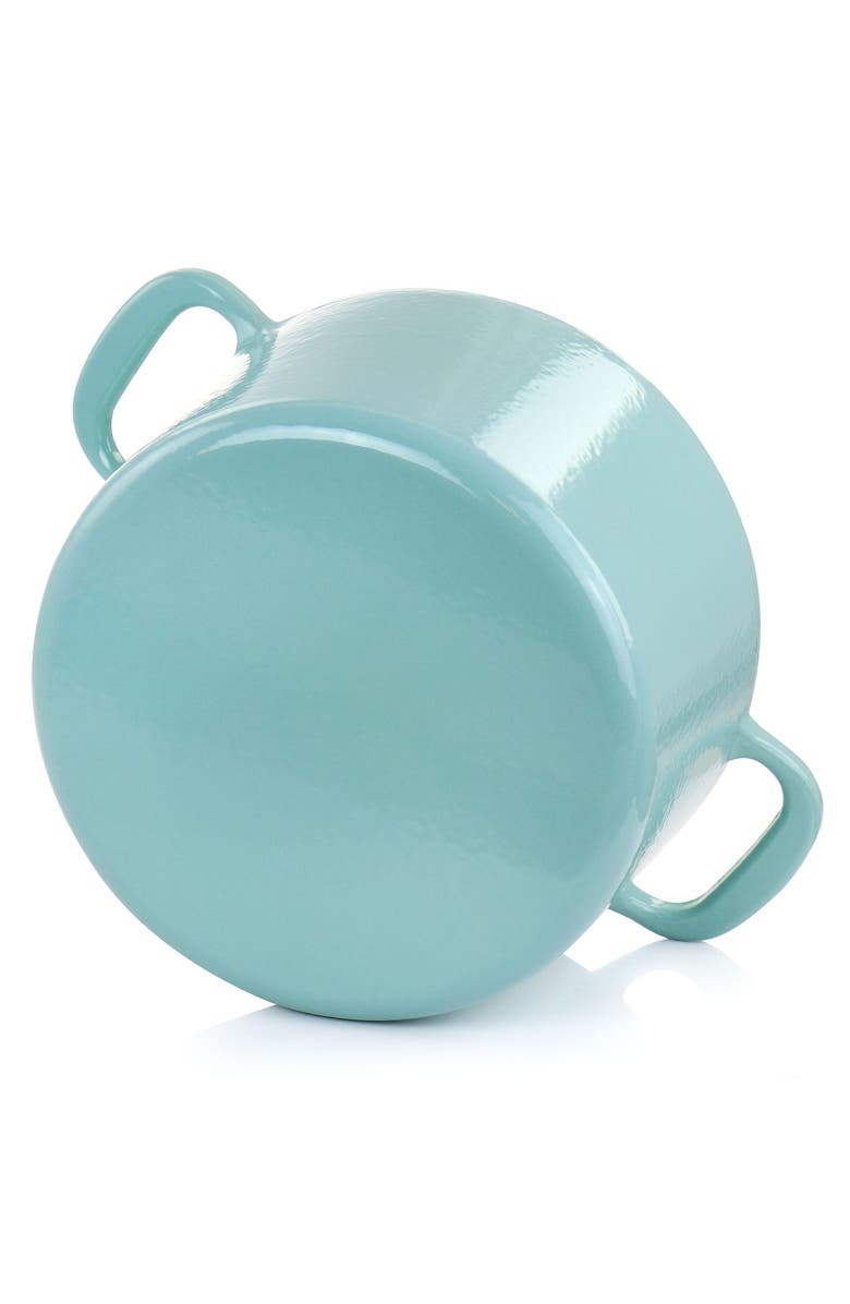 MARTHA STEWART Enameled Cast Iron 7 Quart Dutch Oven with Lid, Alternate, color, Turquoise