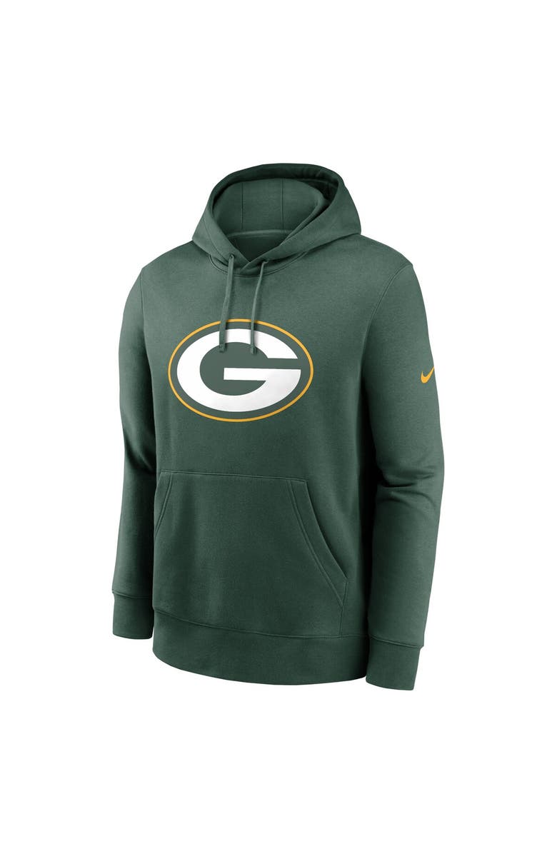 Nike Men's Nike Green Green Bay Packers Club Logo Pullover Hoodie, Alternate, color, Green