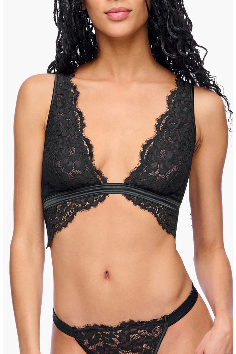 Magnolia Tall Tri Bralette, Main, color, Black