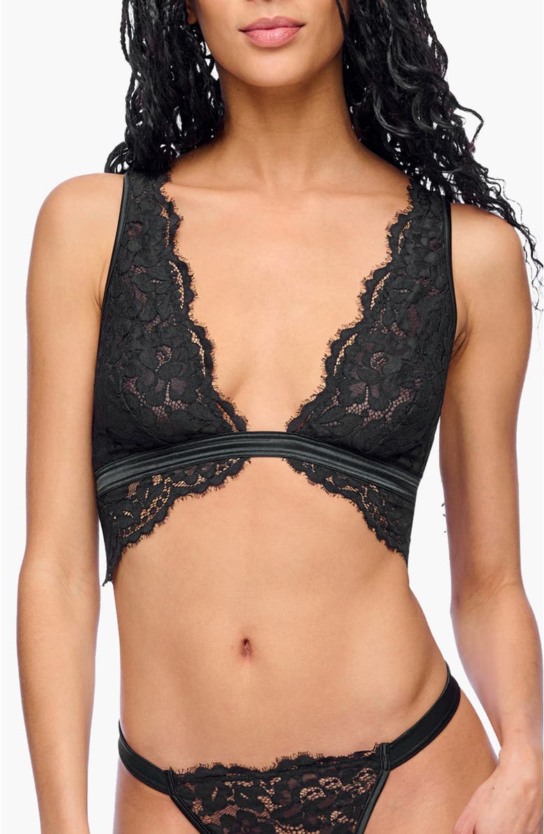 Cosabella Magnolia Tall Tri Bralette, Main, color, Black
