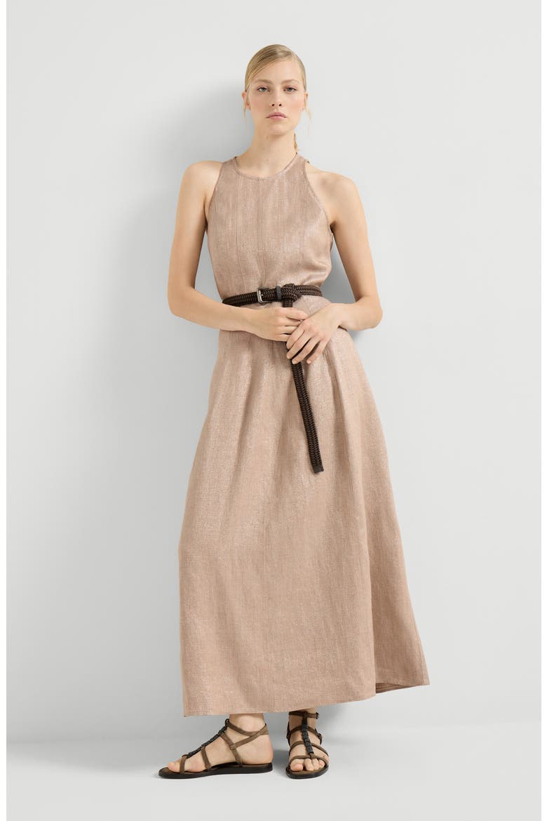 Sparkling twill dress, Alternate, color, Antique Pink