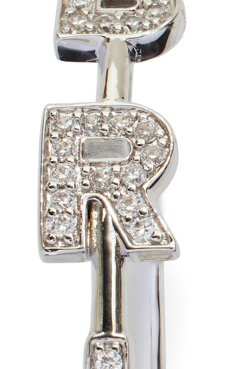 Kleinfeld Crystal Bride Hoop Earrings, Alternate, color, Rhodium/ Crystal