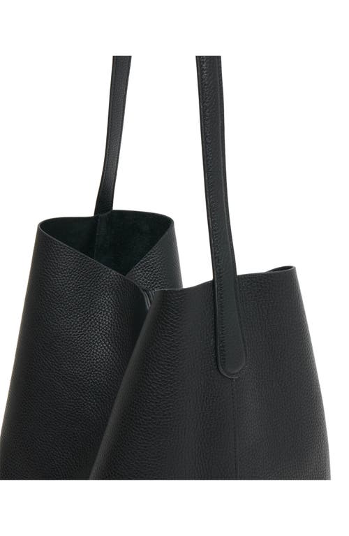 Mansur Gavriel Maxi Everyday Leather Tote In Black