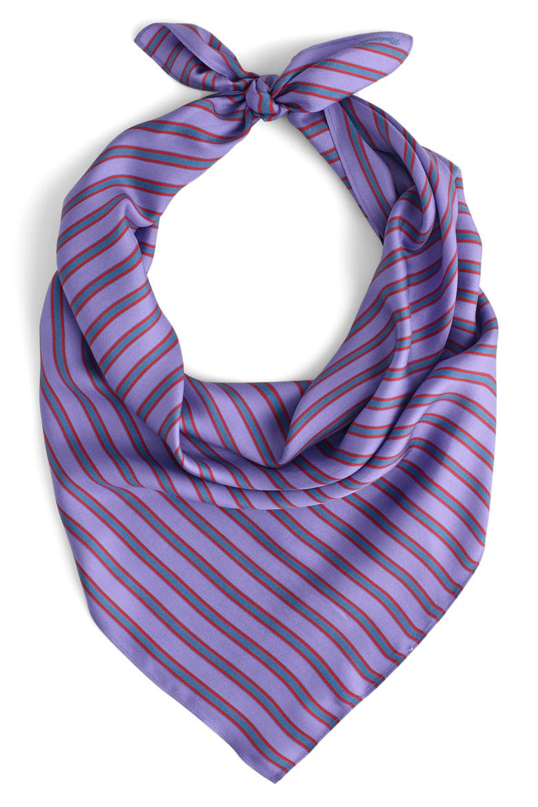 Medium Silk Bandana, Main, color, KATIE STRIPEPRESTIGE PURPLE