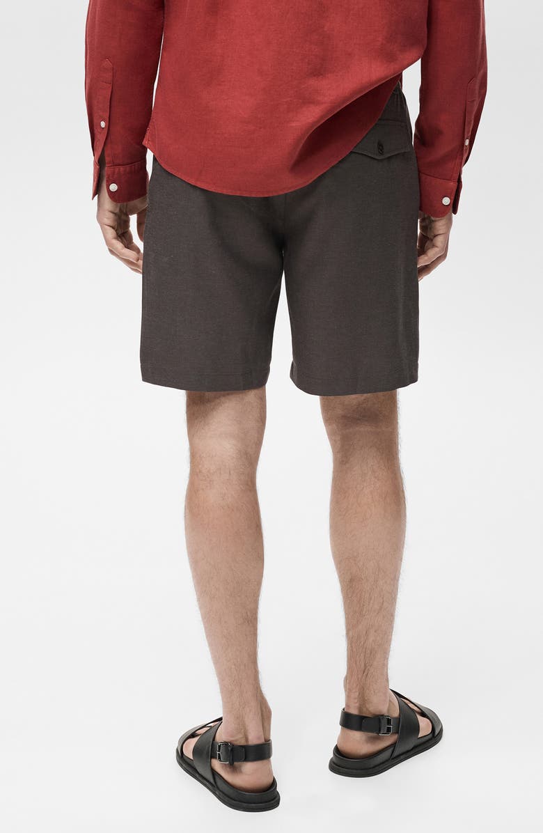MANGO Fluid Slim Fit Bermuda Shorts, Alternate, color, Chocolate