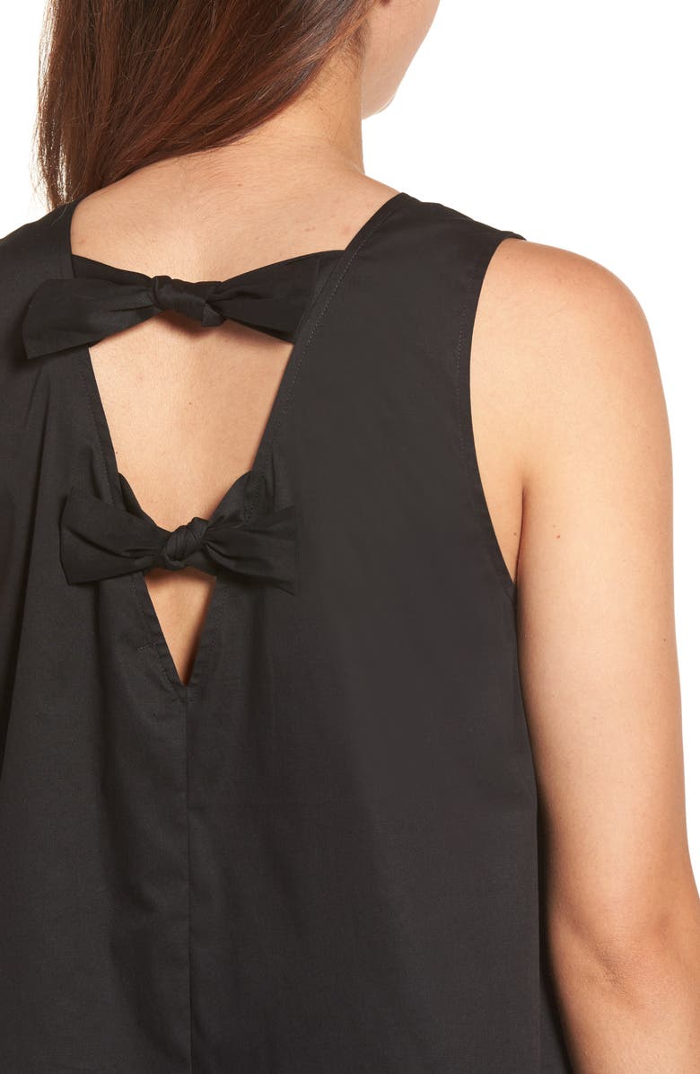 Pleione Bow Back Poplin Swing Top, Alternate, color,