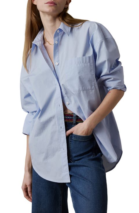 Coastal Relaxed Organic Cotton Button-Up Shirt