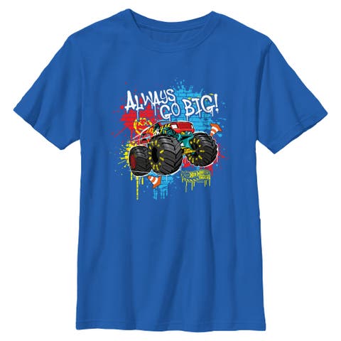 Boy's Hot Wheels Always Go Big  Graphic T-Shirt