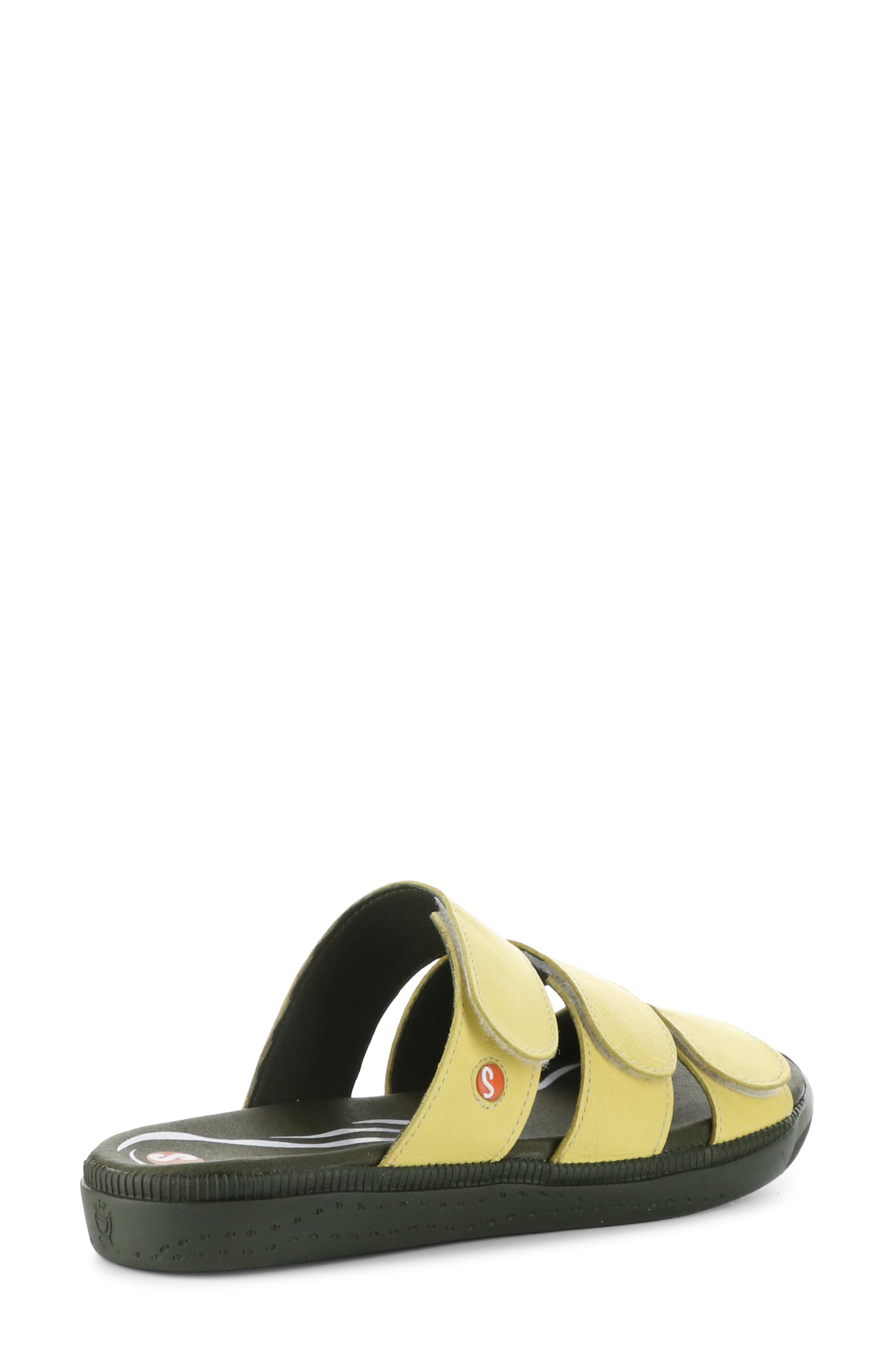 Softinos by Fly London Slide Sandal, Alternate, color, Light Yellow Leather