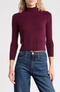 L'AGENCE Kamdyn Mock Neck Rib Sweater
