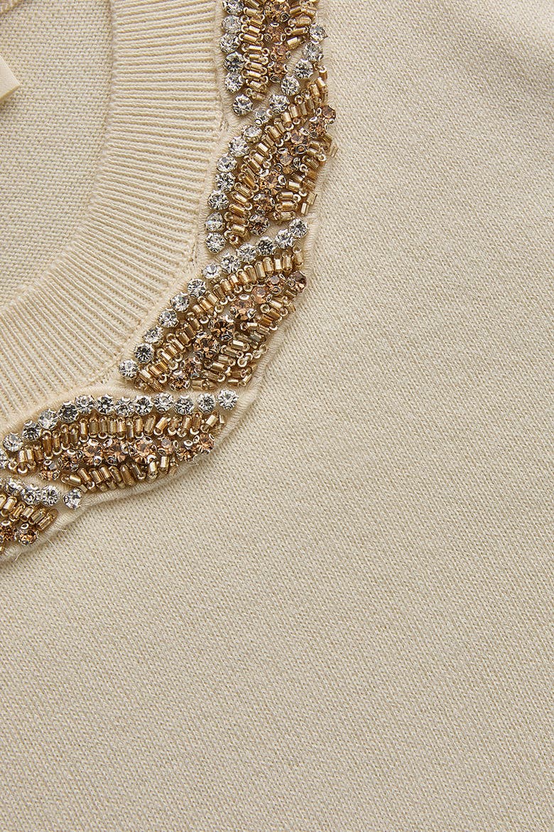 Jordyn Embellished Knit Blouse, Alternate, color, YELLOW