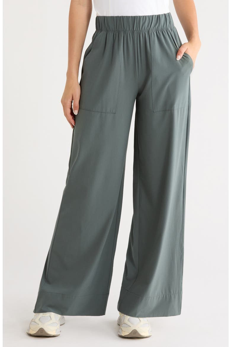 Wide Leg Utility Pants, Main, color, SLATE GREEN