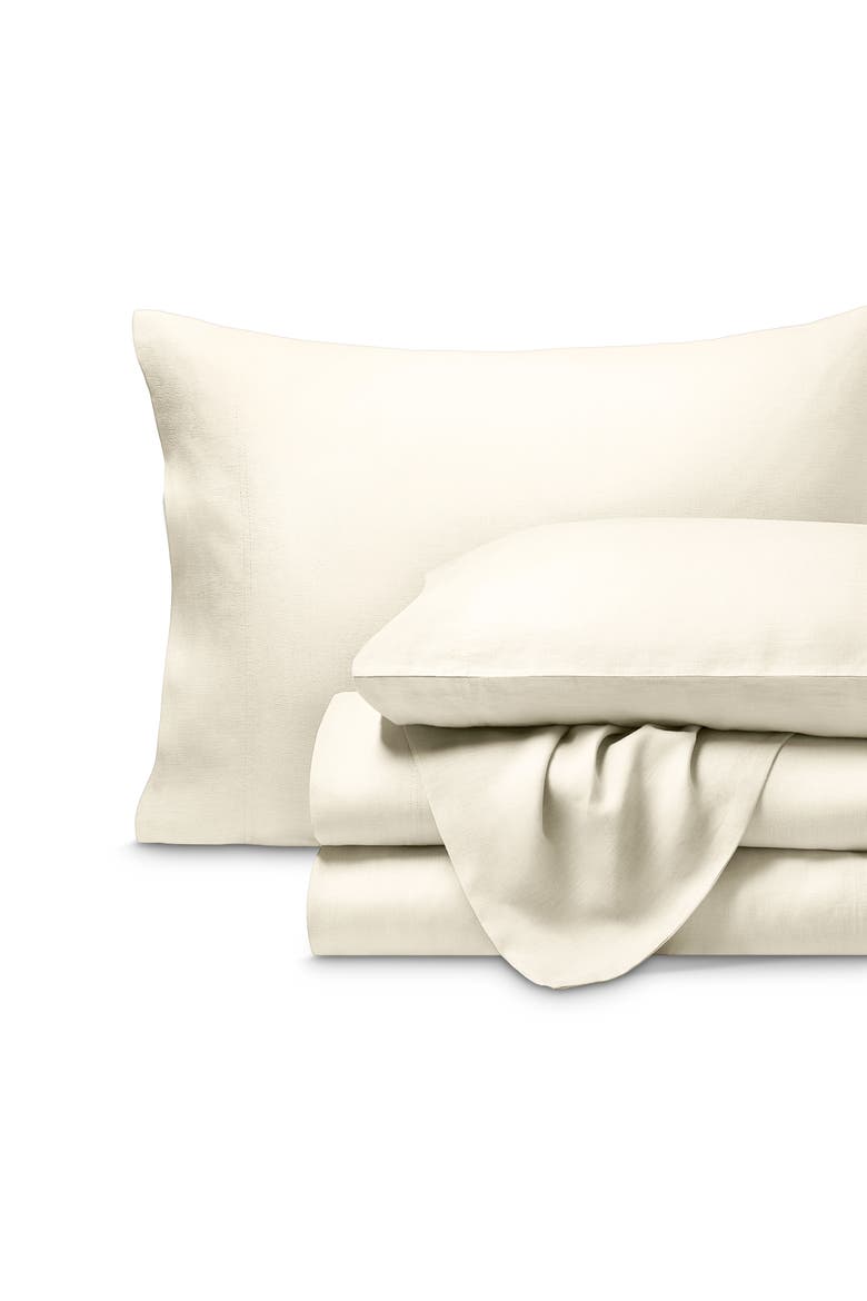 100% European Linen Sheet Set, Main, color, Natural