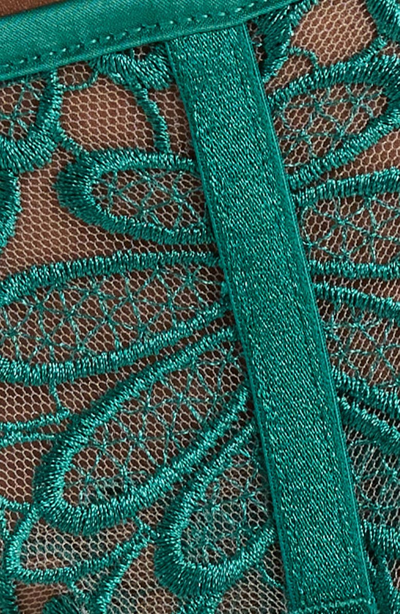 Bluebella Amaris Garter Belt, Alternate, color, Aventurine Green/ Sheer