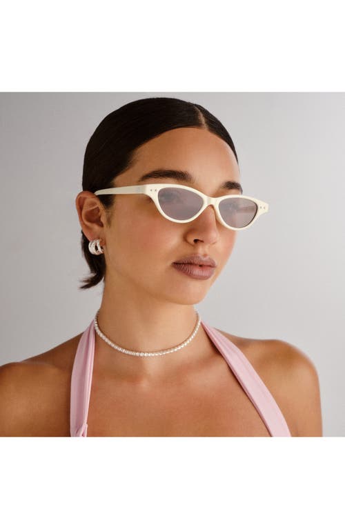 Aire Cybeles 49mm Cat Eye Sunglasses In Ivory/hazel Tint