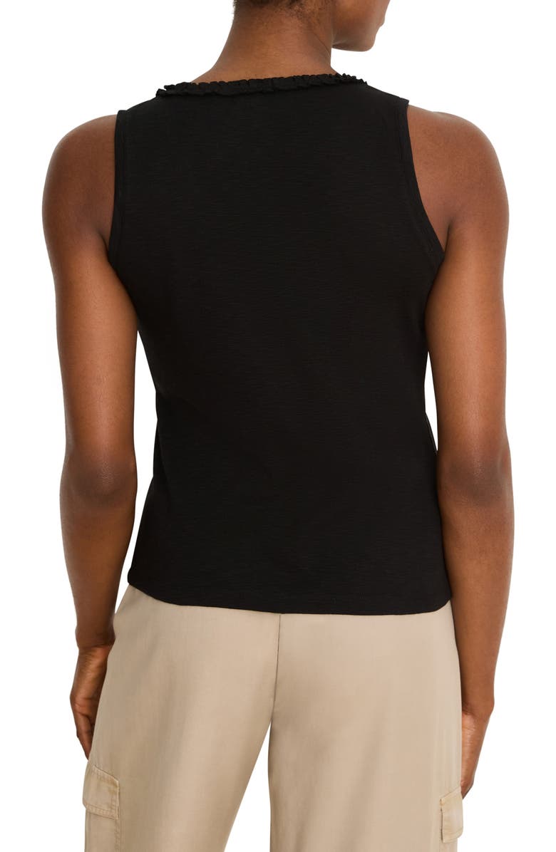 NZT by NIC+ZOE Ruffle Neck Tank, Alternate, color, Black Onyx