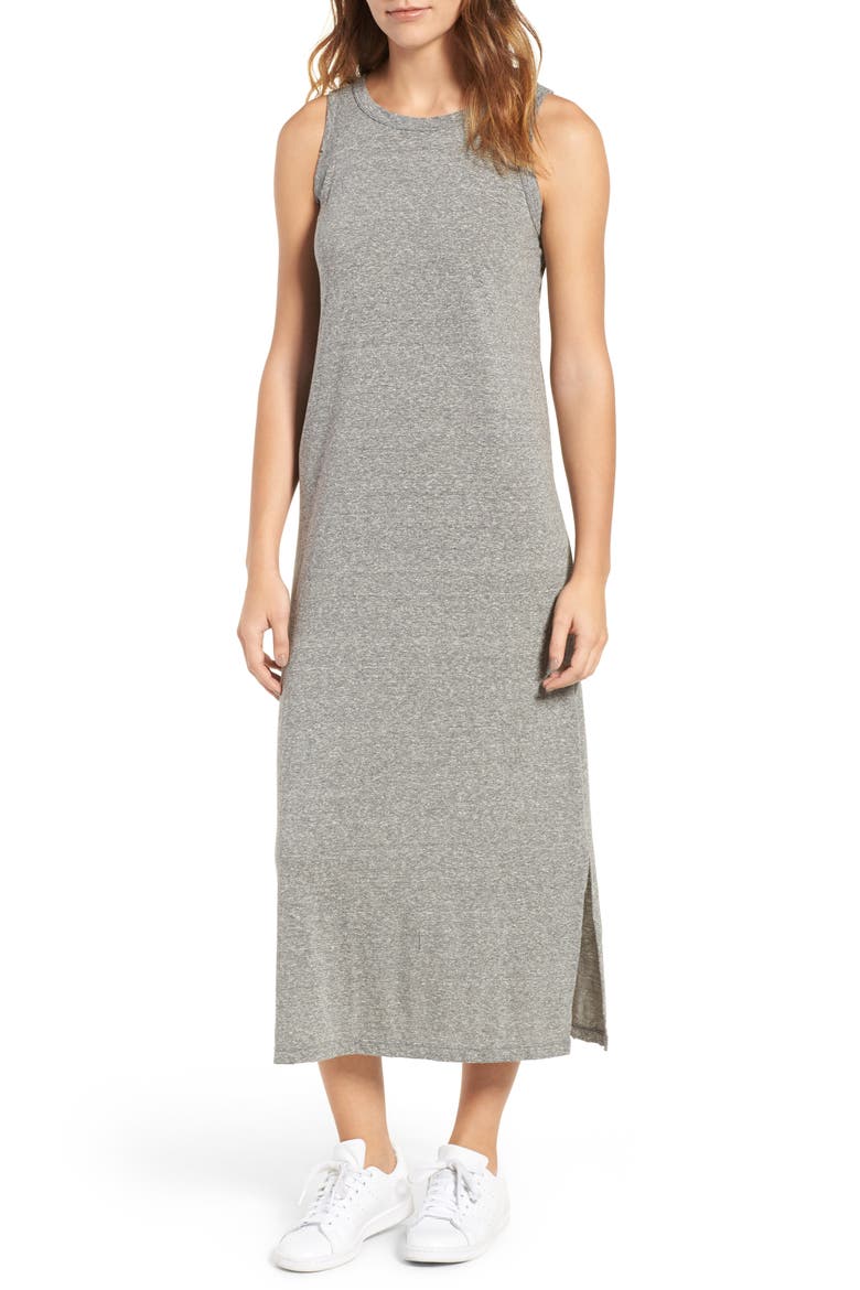 The Perfect Muscle Tee Dress, Main, color, HEATHER GREY