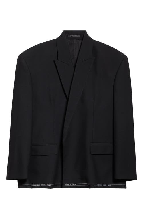 Balenciaga Seamless Wool Gabardine Jacket In 1000 Black