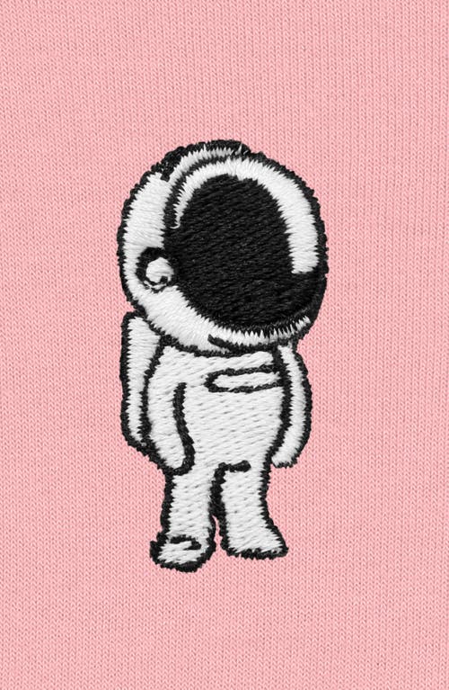 Dalix Astronautt Cropped Fleece Hoodie In Pink