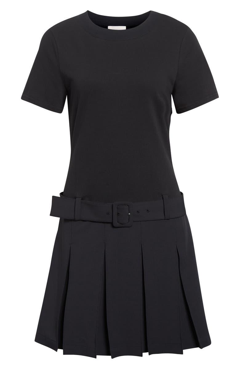 Cinq à Sept Helen Drop Waist Dress, Alternate, color, Black/ Black