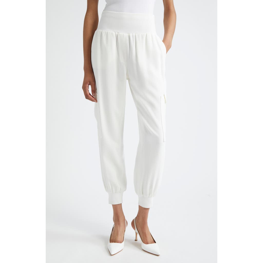 Cinq À Sept Giles Crepe Joggers In Ivory