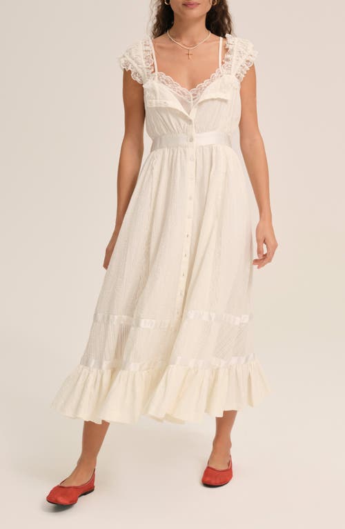 For Love & Lemons Sweet Summer Midi Dress In White