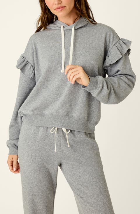 Ruffle Pullover Hoodie