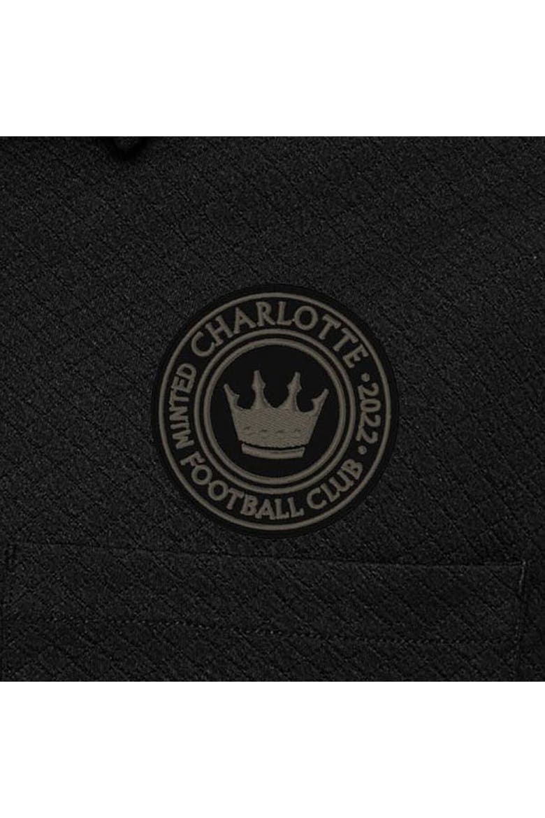Men's Antigua Black Charlotte FC Streamer Diamond Button-Up Shacket, Alternate, color, Black