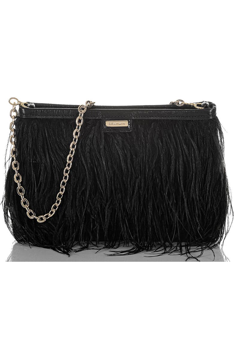 Brahmin Mod Lorelei Feather & Lizard Embossed Leather Shoulder Bag, Main, color,