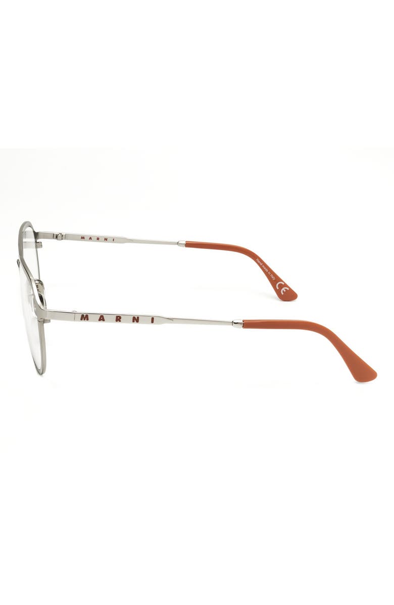 Marni 56mm Aviator Reading Glasses, Alternate, color, Silver