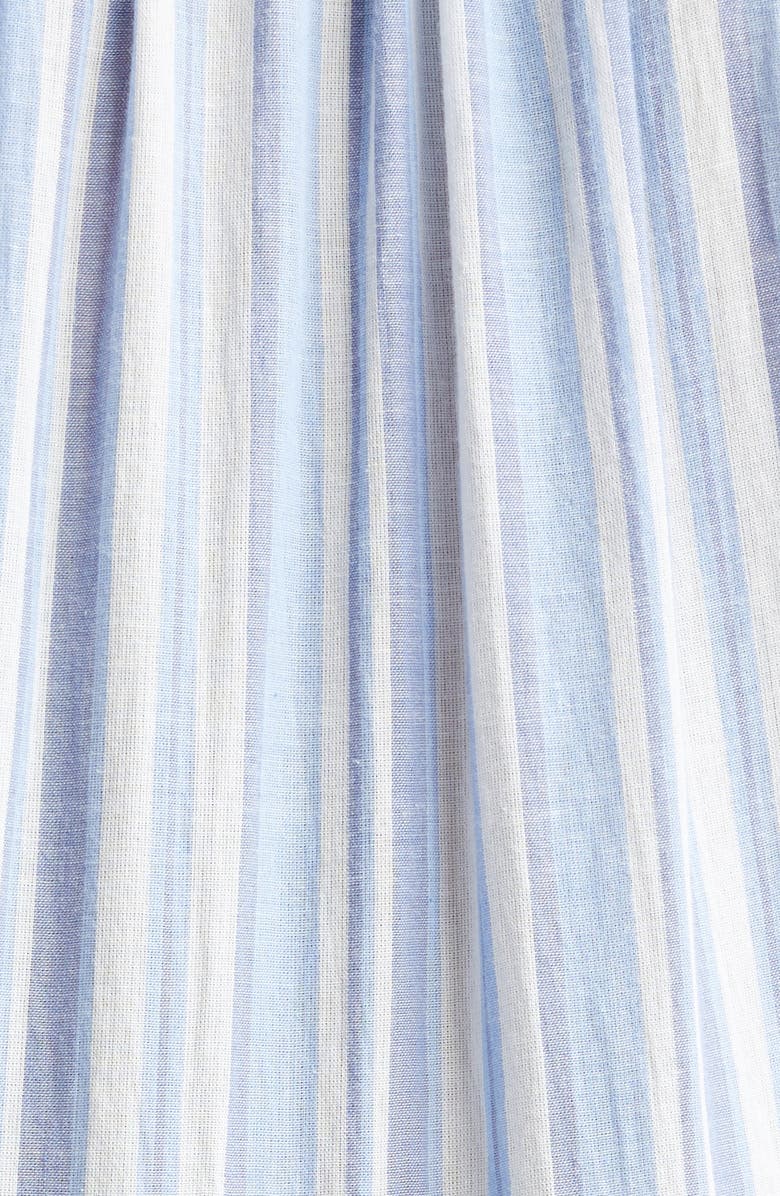 Veronica Beard Zee Stripe Tiered Minidress, Alternate, color, Blue Multi