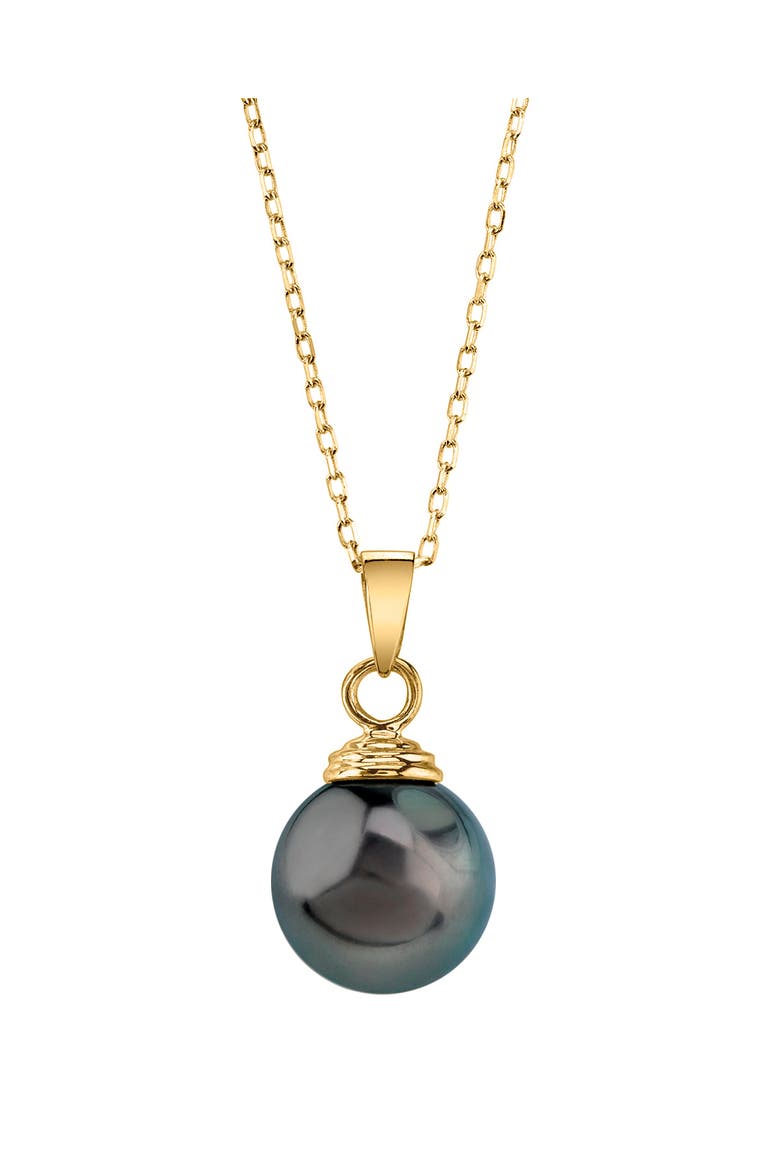 14K Gold Tahitian South Sea Pearl Hope Pendant, Main, color, Yellow Gold