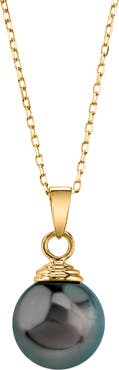 The Pearl Source 14K Gold Tahitian South Sea Pearl Hope Pendant