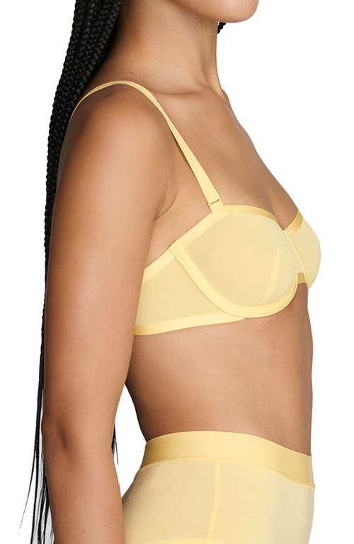 Cuup The Balconette Mesh Underwire Bra In Honey