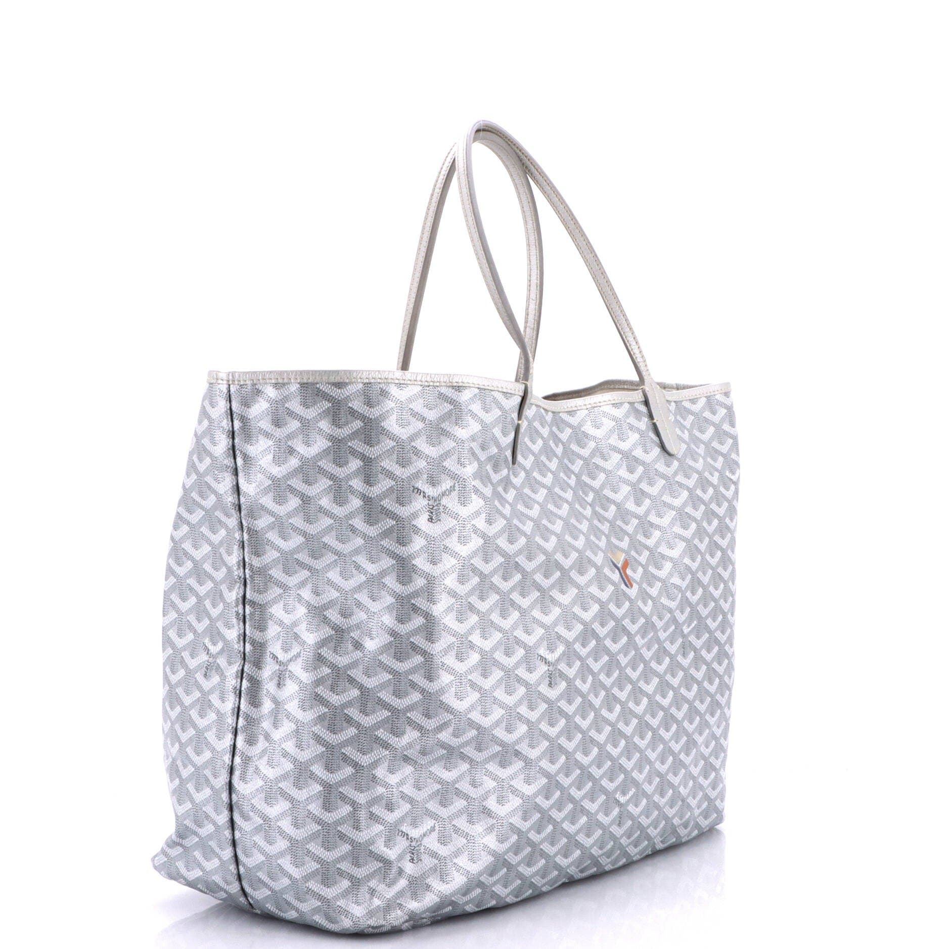 Saint Louis Tote Precious Metals Coated Canvas GM, Alternate, color, Metallic Silver