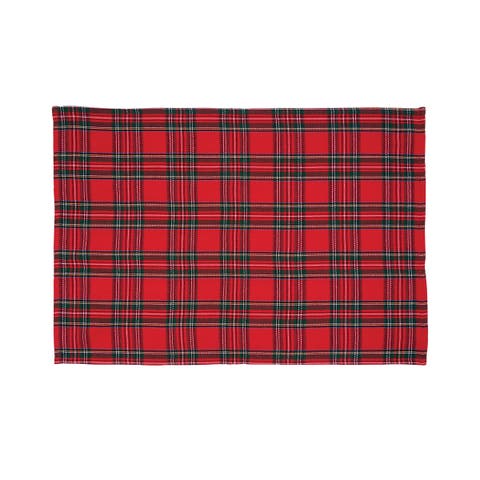 Arlington Plaid Cotton Woven Placemats Set of 6, 13" x 19"