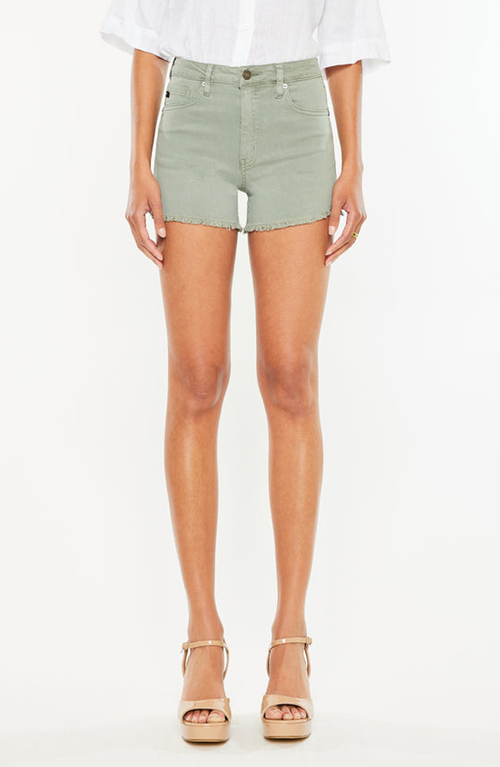 Kancan Sugar High Rise Denim Shorts In Olive