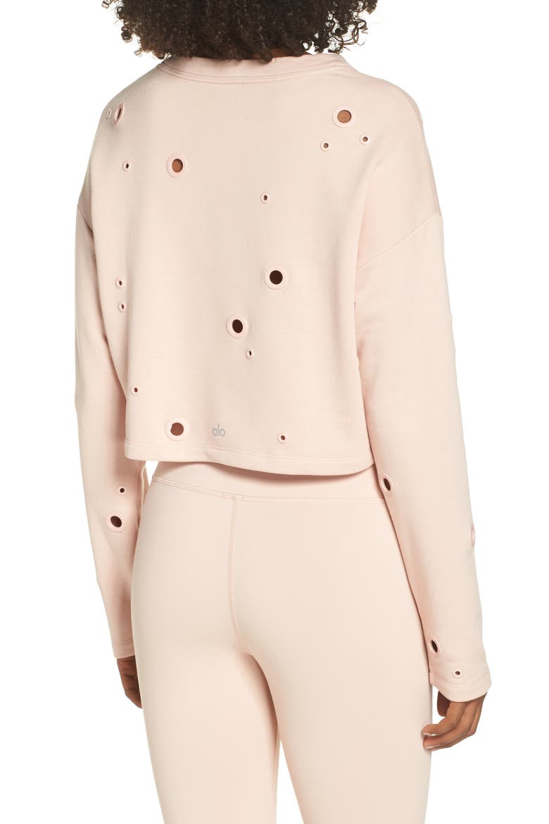 Cadence Crop Sweatshirt, Alternate, color, NECTAR