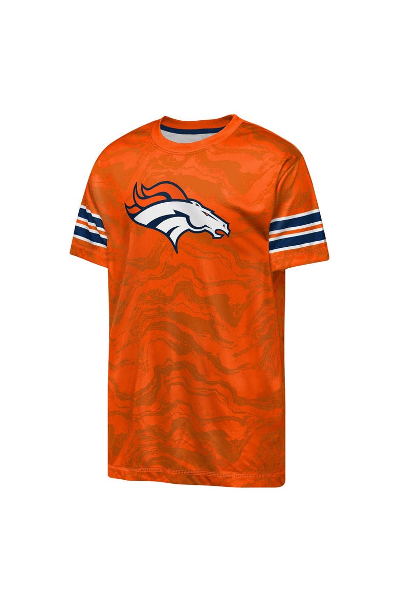 Youth Outerstuff  Orange Denver Broncos Slant Route Performance T-Shirt, Alternate, color, Orange